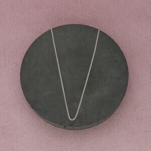 sterling silver 1mm curb chain necklace size 21.25in